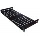 1U 19 inch Rack  Shelf 185mm Vented  Black Steel  