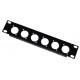 1U 9.5 inch Half-Rack 6 XLR Hole Panel