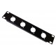 1U 10.5 inch Half-Rack 4 XLR Hole Panel